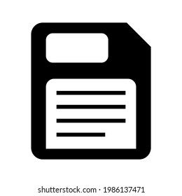icono de disquete o logotipo símbolo de signo aislado ilustración vectorial - iconos vectoriales de estilo negro de alta calidad
