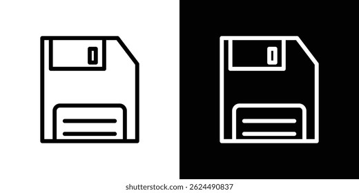 Floppy disk icon. Logotype vector set
