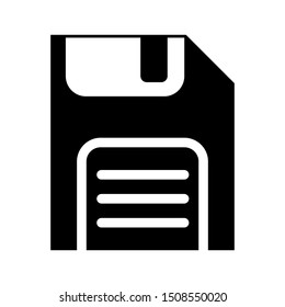 Floppy disk icon on white background