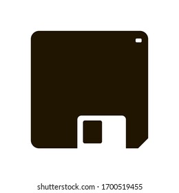 Floppy disk icon on white background. Illustration eps 10.