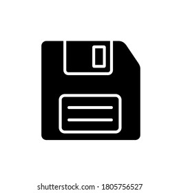 Icono de disquete en fondo blanco