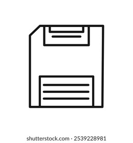 Floppy disk icon outline collection or set in black and white