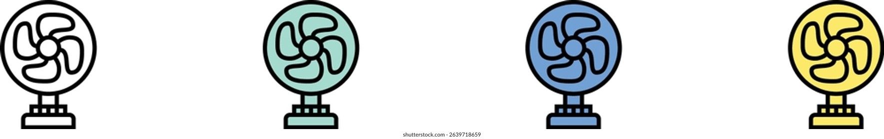 floppy disk icon. Outline, Green, Blue and Yellow Style Design Isolated On White Background