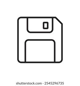 Floppy disk icon outline set sign