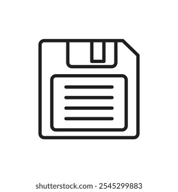 Floppy disk icon outline set sign