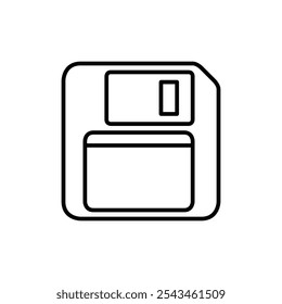 Floppy disk icon Outline vector for web ui