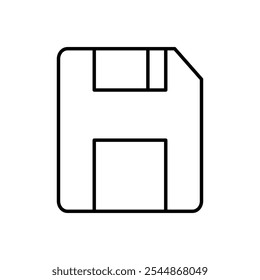Floppy disk icon Outline vector for web ui