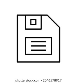 Floppy disk icon Outline vector for web ui
