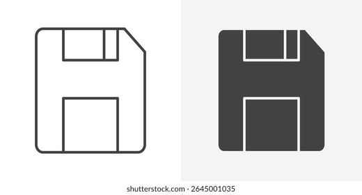 Floppy disk icon Outline vector sign