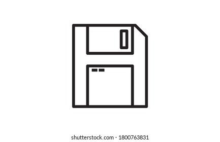 Floppy disk icon. Premium quality graphic design. Signs, outline symbols collection icon for websites, web design, mobile app on white background