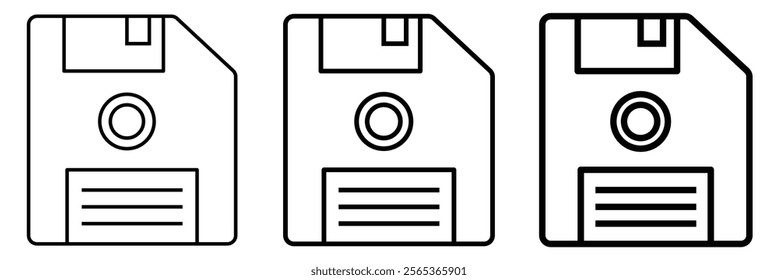  floppy disk icon set with flat design. save storage floppy disk icon for apps and web . vector illustration  eps 10.