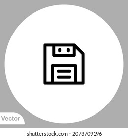 Vector de signo de icono de disquete,Símbolo, ilustración de logotipo para web y móvil