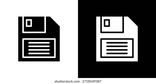 Diskettensymbol Silhouette, Vektorgrafik, einzelne flache Darstellung
