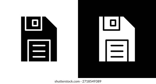 Diskettensymbol Silhouette, Vektorgrafik, einzelne flache Darstellung