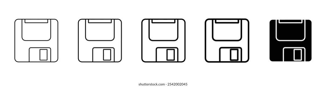 floppy disk icon Simple outline illustration