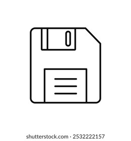 Floppy disk icon. simple thin line icon.