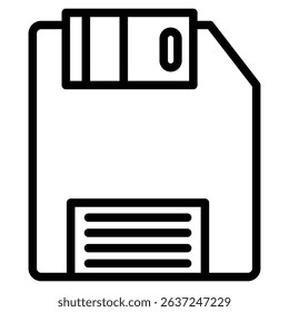 floppy disk icon Simple thin line stroke