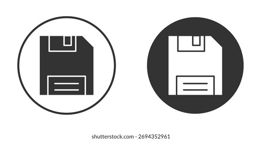 Floppy disk icon. Simple vector illustration. Silhouette Icon Set.