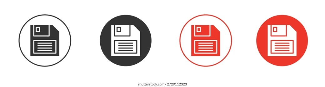 Floppy disk icon symbol in black. icon design vector stock