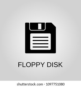 Floppy disk icon. Floppy disk symbol. Flat design. Stock - Vector illustration