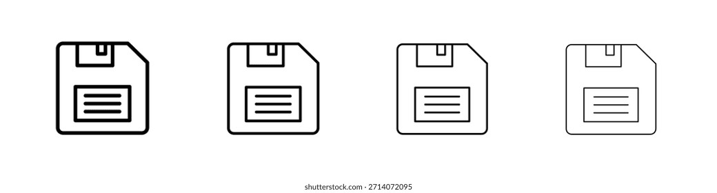 Floppy disk icon symbol pictogram set