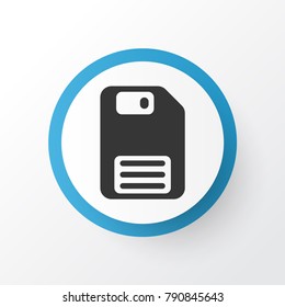 Floppy disk icon symbol. Premium quality isolated diskette element in trendy style.