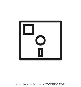 Icono de disquete Ilustración plana de línea delgada