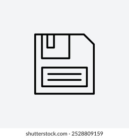 Floppy disk icon in tree different line stroke sizes.