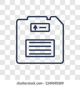 Floppy disk icon. Trendy linear Floppy disk logo concept on transparent background from Programming collection