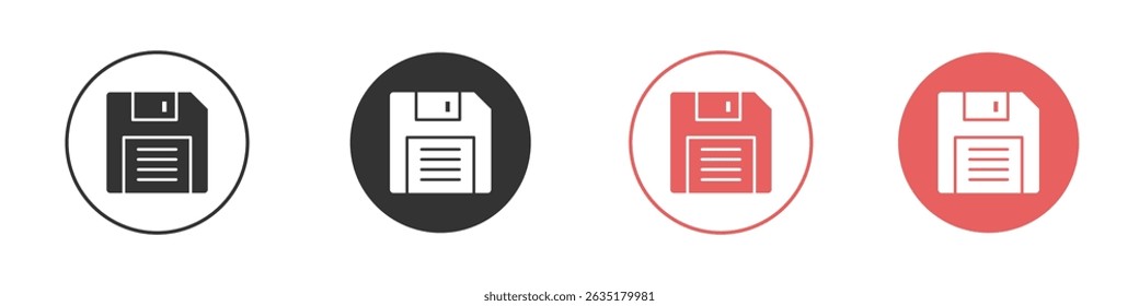 Floppy disk icon vector design template simple and clean style