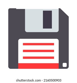 Icono de disquete vector diseño plano en fondo blanco