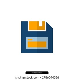 Floppy disk Icon Vector Illustration Logo Template