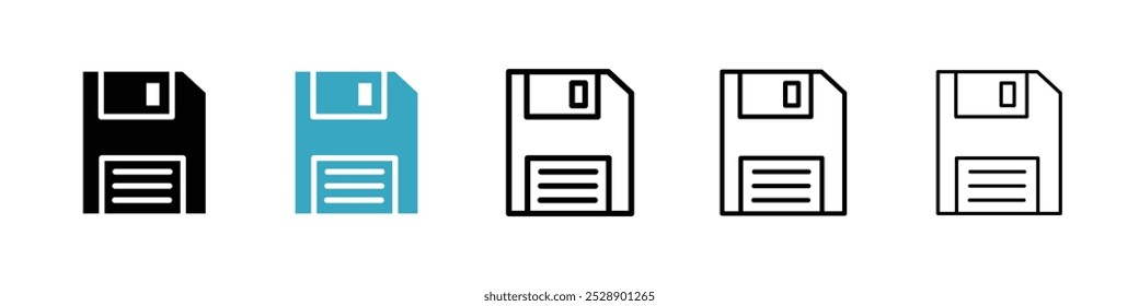 Vektorgrafik-Set mit Diskettensymbol