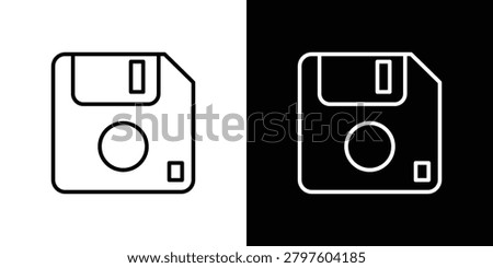 Floppy disk icon vector illustration for app ui.