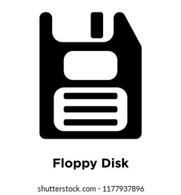 Floppy Disk icon vector isolated on white background, logo concept of Floppy Disk sign on transparent background, filled black symbol