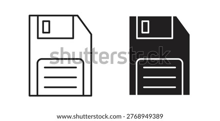 Floppy disk icon vector pictogram pack. icon vector template