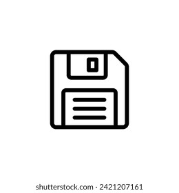 Floppy disk icon vector. Save symbol icon