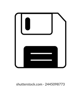 Diskettensymbol mit weißem Hintergrund Vektorgrafik Stock Illustration
