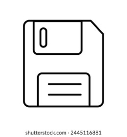 floppy disk icon with white background vector stock illustration