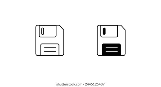 floppy disk icon with white background vector stock illustration