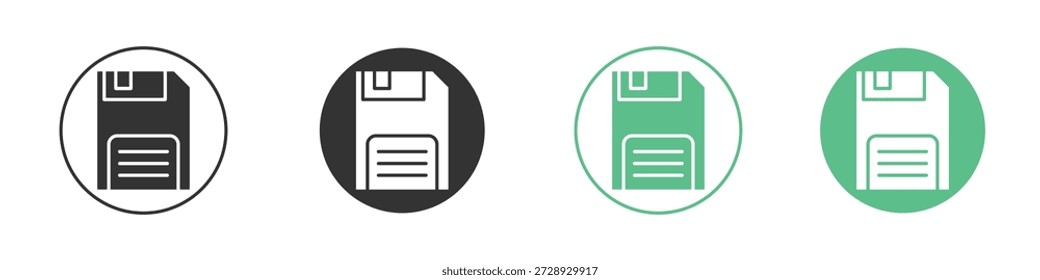 Floppy disk icons concepts. black sign set