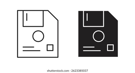 Floppy disk icons on white background for web