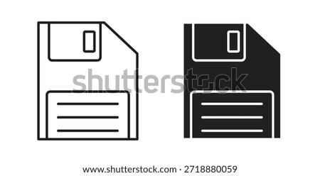 Floppy disk icons set isolated on white background flat vector illustration.