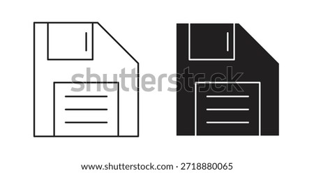 Floppy disk icons set isolated on white background flat vector illustration.
