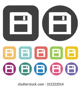 Floppy Disk icons set. Vector Illustration eps10.  