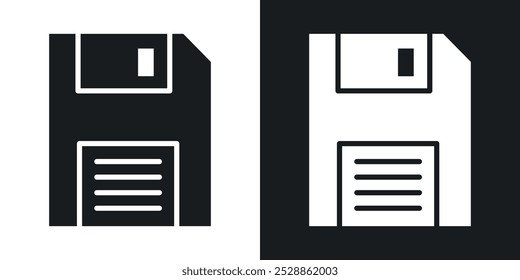Floppy disk icons. solid style vector