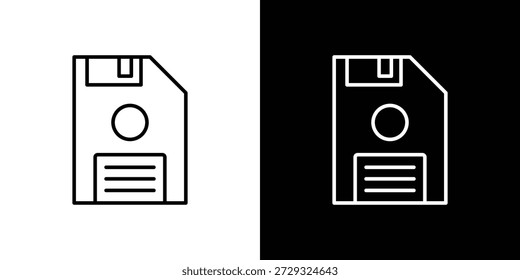 Floppy disk icons symbols. Collection of simple black icons