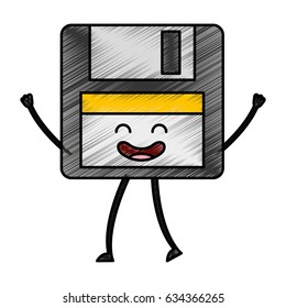 floppy disk kawaii character