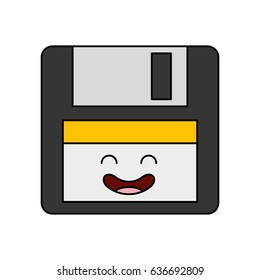 floppy disk kawaii character