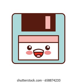 floppy disk kawaii character